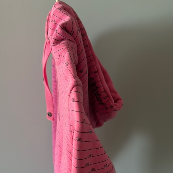 G-Star Pink with black Striped Women's Hoodie 100% COTTON - Picture 5 of 8